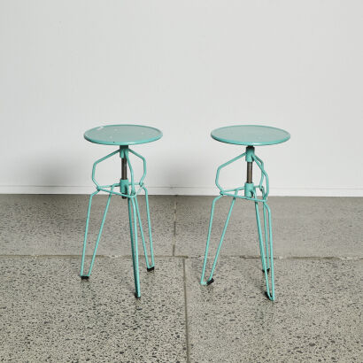 A Pair Of French Hairpin-Legged Stools