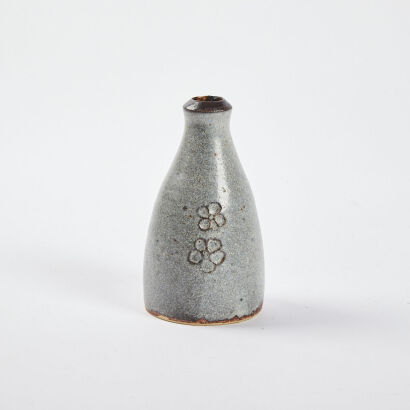 A Small Len Castle Specimen Vase With Stamped Floral Decoration