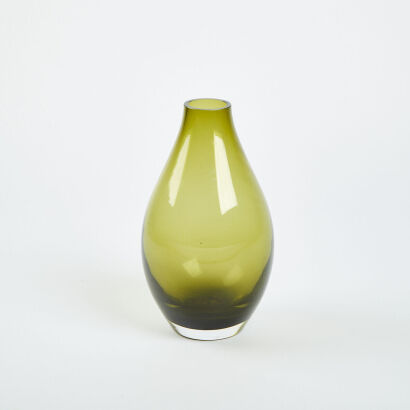 A Green Glass Orb Art Glass Vase