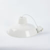 A Large White Metal Industrial Hanging Light - 2