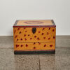 BRONWYNNE CORNISH Hand Painted Rimu Linen Box Signed And Dated 1981