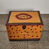 BRONWYNNE CORNISH Hand Painted Rimu Linen Box Signed And Dated 1981 - 2