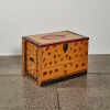 BRONWYNNE CORNISH Hand Painted Rimu Linen Box Signed And Dated 1981 - 4