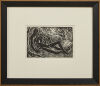 E. MERVYN TAYLOR Idol Woodcut Lithograph