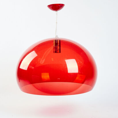 A Kartell Fly Pendant Lamp Designed By Ferruccio Laviani