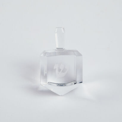 A Waterford Crystal Hanukkah Dreidel Spinning Top