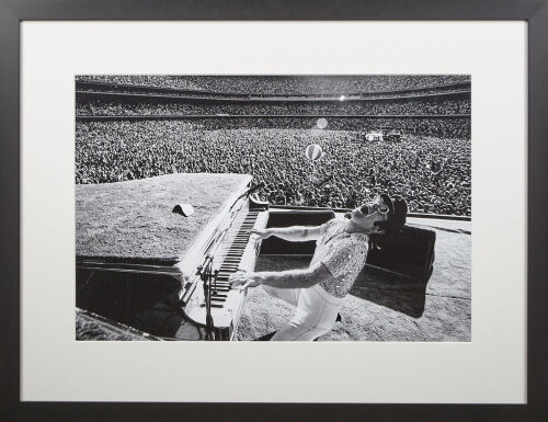 TERRY O'NEIL Elton John Performing At Dodger Stadium 1975