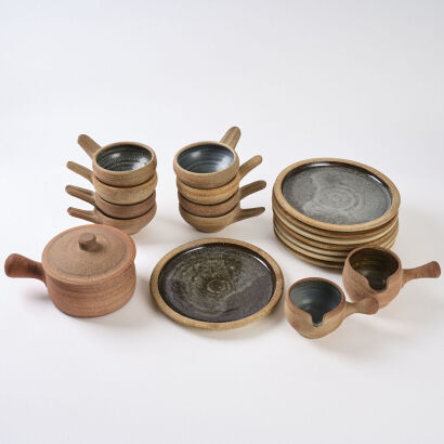 A Set of Leach Pottery Stoneware