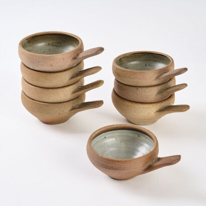 A Set of Leach Pottery Stoneware Bowls