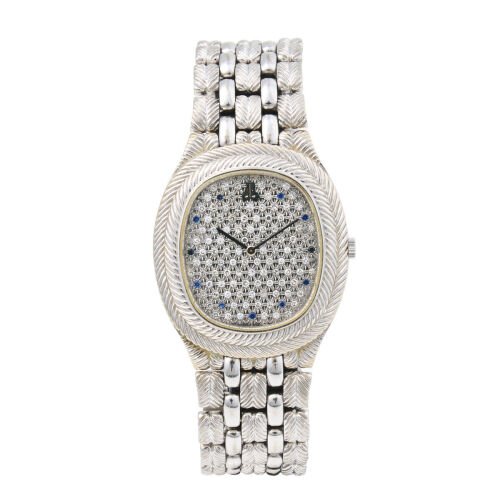 An 18ct White Gold, 31.5mm Audemars Piguet, Diamond Quartz Wristwatch