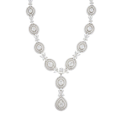 A Significant, 18ct White Gold, 14.74ct Diamond Necklace