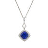 A Gorgeous, 14ct White Gold, 9.14ct Tanzanite and .63ct Diamond Pendant
