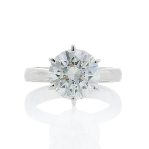 A Prominent, 18ct White Gold, 4.04ct Solitaire Diamond Ring