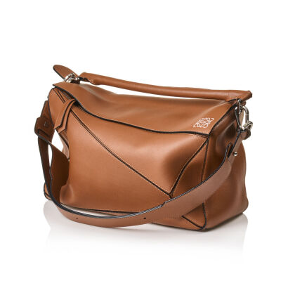 Loewe Large, Tan Leather Puzzle Bag