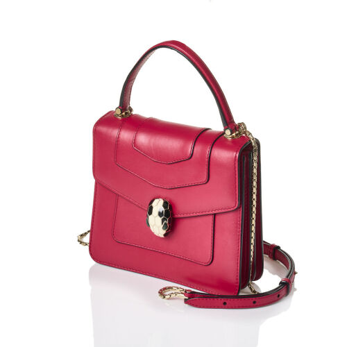 Bulgari Small Serpenti Forever Pink Calfskin Leather Bag