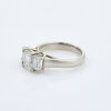 Platinum, Modern, Three Stone, 1.91ct Emerald Cut Diamond Ring - 2