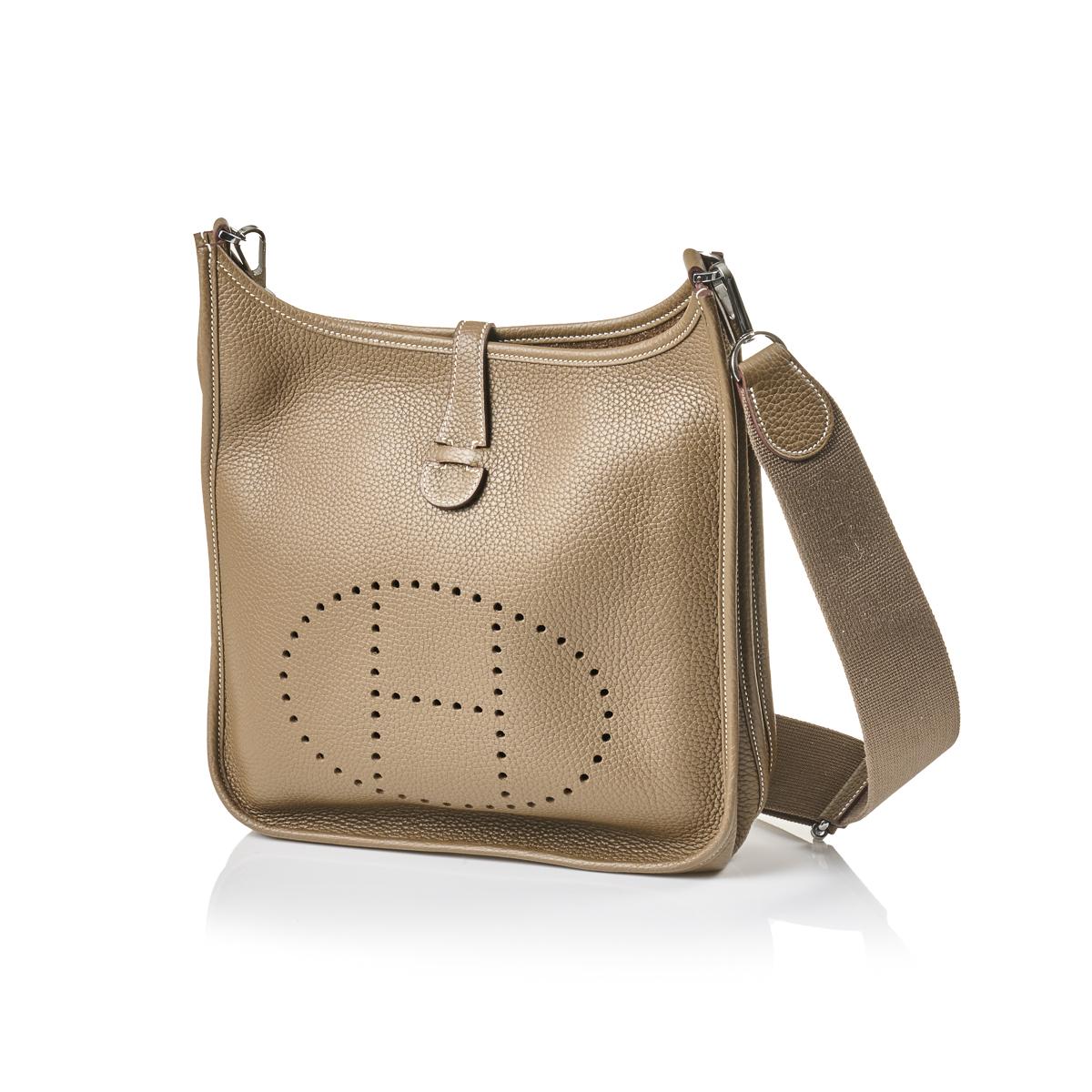 Hermes Evelyne PM Etoupe Bag Gold Hardware Clemence Leather