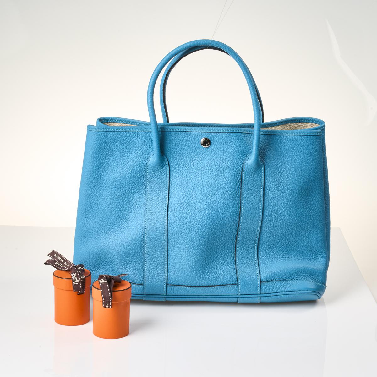 Hermès Turquoise Negonda Garden Party Bag