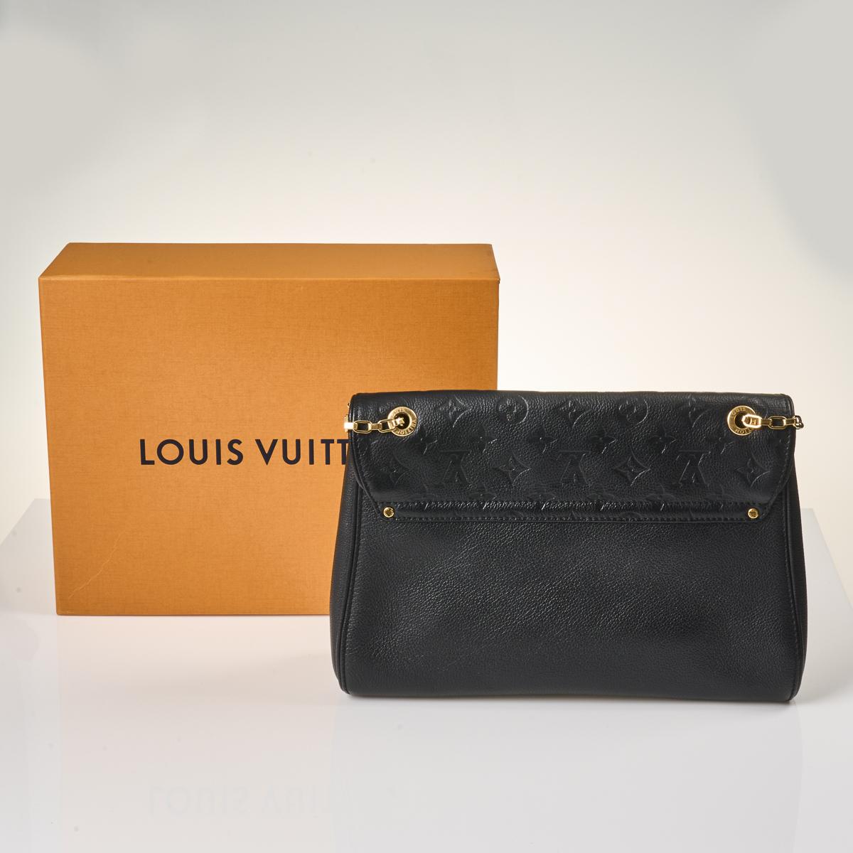 Louis Vuitton Black Monogram Empreinte Leather Saint Germain