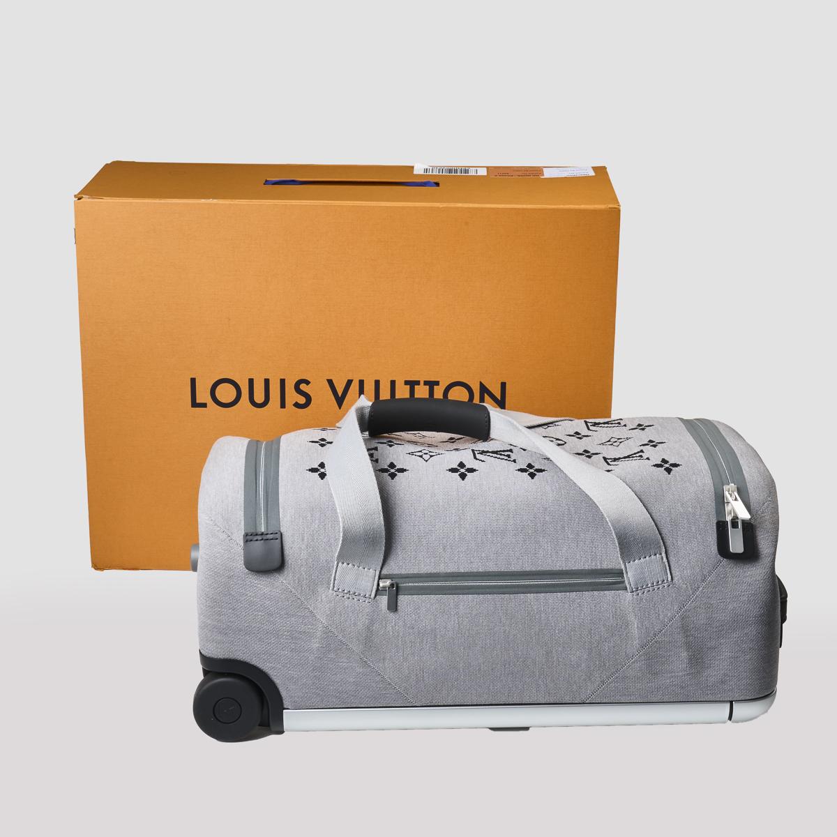 Louis Vuitton Horizon Soft Duffle Monogram Logo Story 55 White in