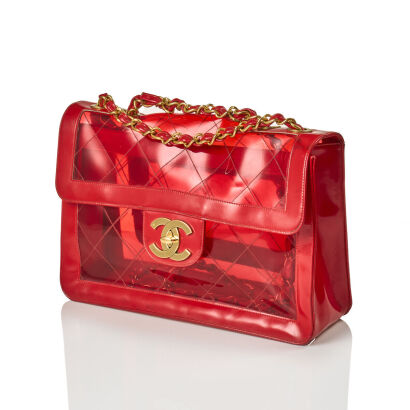 Chanel, Vintage PVC Patent Leather Maxi Flap Bag