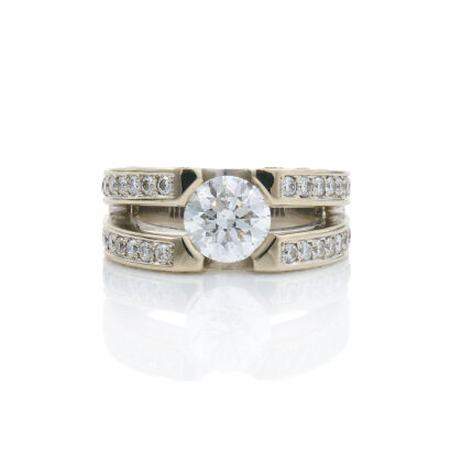 18ct White Gold, Modern, 4.47cts Diamond Dress Ring