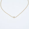 9ct Yellow Gold Trace Chain with Clear Stone Centre