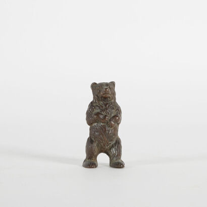 A 19th Century Cast Iron Bear Money Box