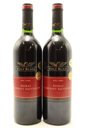 (2) 2002 Wolf Blass Shiraz Cabernet Sauvignon, South Australia