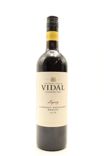 (1) 2018 Vidal Estate Legacy Cabernet Sauvignon - Merlot, Gimblett Gravels