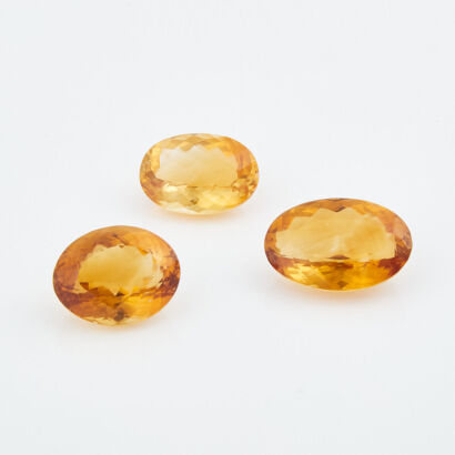 Collection of 3 x Loose Oval Citrines of 60.00cts Total