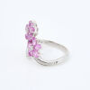 18ct White Gold, 2.50ct Pink Sapphire and .30ct Diamond Flower Dress Ring - 2