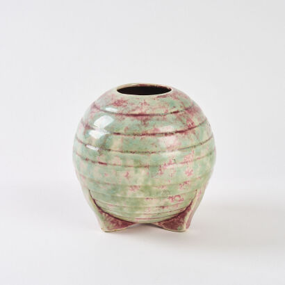 A Trickle Glaze Crown Lynn Beehive Vase