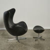 An Arne Jacobsen Egg Chair and Ottoman - 2