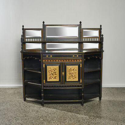 A Late 19th Century Aesthetic Movement Ebonised Sideboard