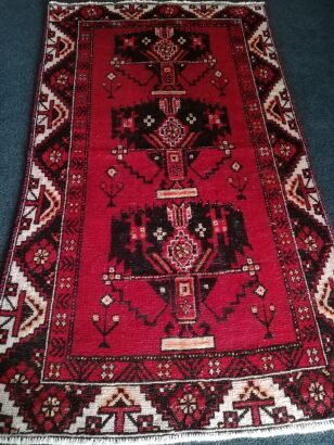 A Hand-Knotted Shiraz Persian Rug