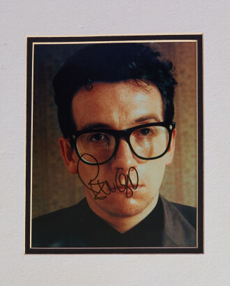 A Signed Photograph of Elvis Costello