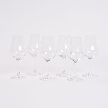 A Box Set Of Six Lehmann Cognac Glasses