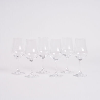 A Box Set Of Six Lehmann Cognac Glasses