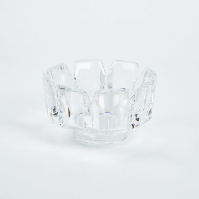 A Vintage Orrefors Crystal Corona Bowl by Lars Hellsten