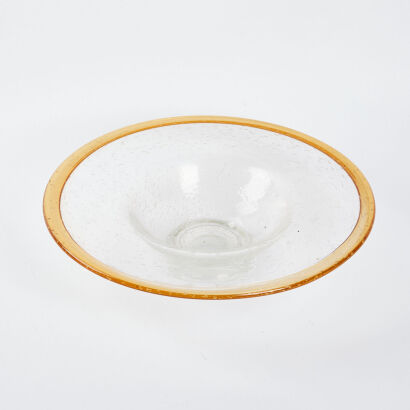 A Hand Blown Glass Feature Bowl