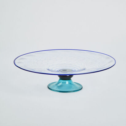 A Giovanni Glass Pedestal Signed And Dated 93