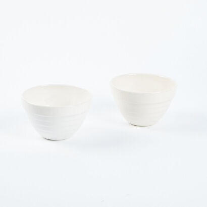 A Pair Of Baby Crown Lynn Beehive Bowls