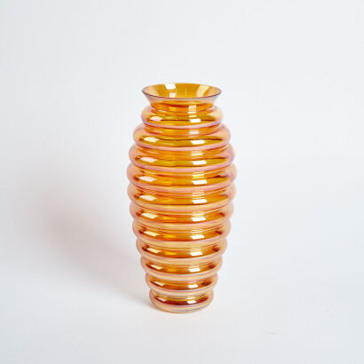 An Orange Art Glass Vase