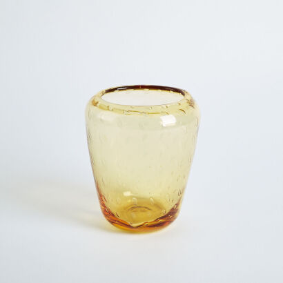 A Whitefriars Amber Bubble Glass Vase