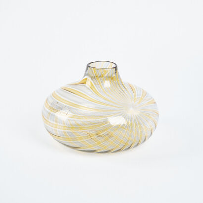 A Lino Tagliapietra Decanter Art Glass Signed And Dated 1983