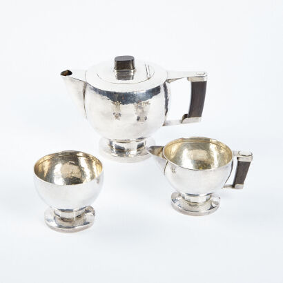 An Arts And Crafts Silver Tea Set