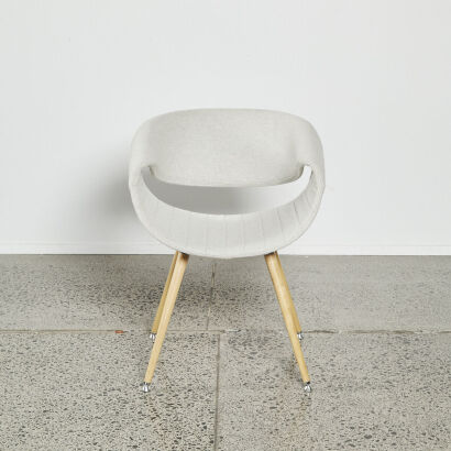 A Zueco Perillo Single Chair In Grey Upholstery