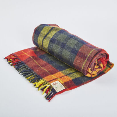 A Travel Rug By Onehunga Wollen Mills, Tiki Label
