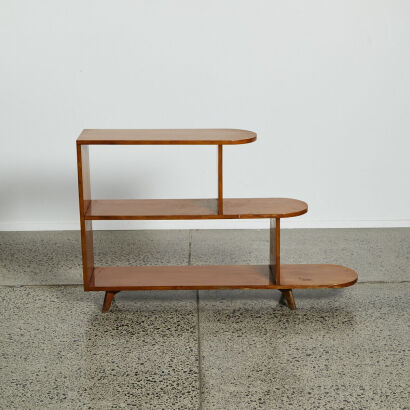 An Art Deco Three Tier Freestanding Shelf